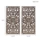 Madison Park Botanical Panel Distressed Carved Wood 2-piece Wall Decor Set