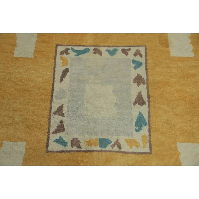 Vegetable Dye Wool Gabbeh Turkish Area Rug Handmade Wool Carpet - 9' 9'' X 8' 2''