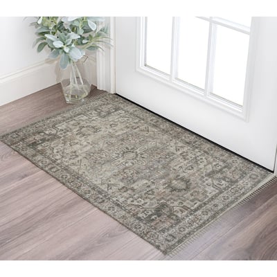 HomeRoots Oriental Transitional Rectangle Area Rug