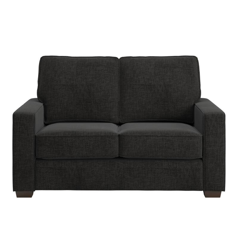 Roros Fabric Upholstered Square Arm Loveseat by iNSPIRE Q Classic