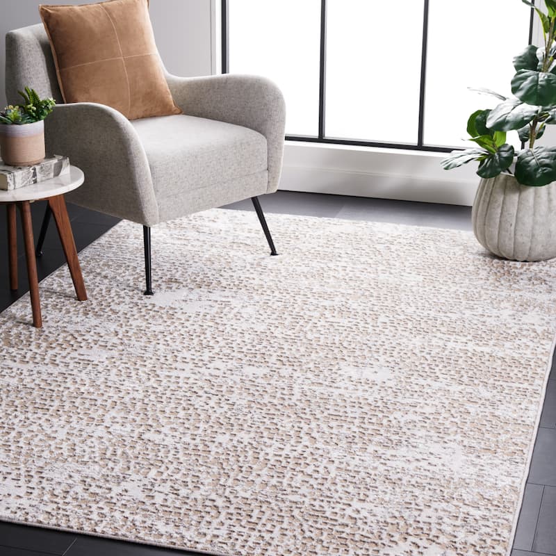 SAFAVIEH Amelia Valvi Modern Abstract Rug - 5'5" x 7'7" - Beige/Grey