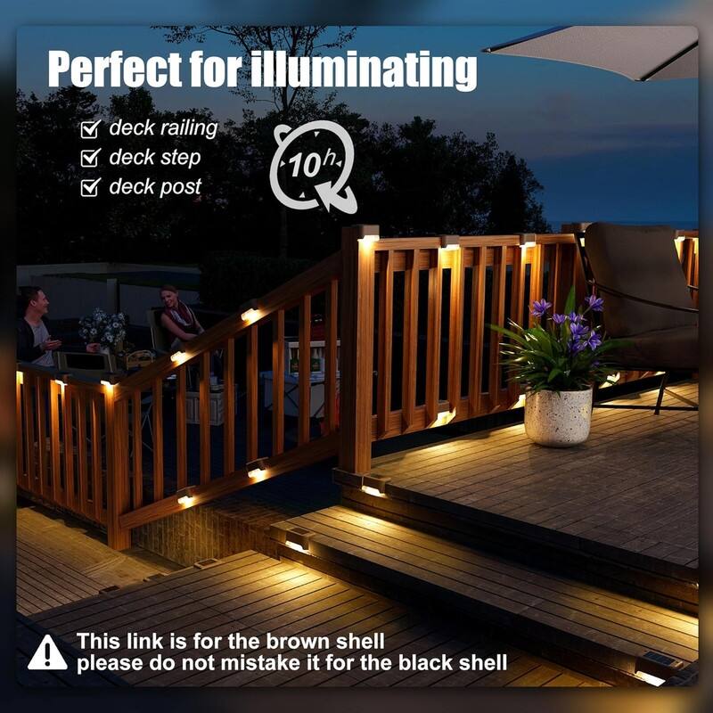 Solar Deck Lights Outdoor 16 Pack, Solar Step Lights