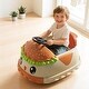 preview thumbnail 2 of 10, 12V Kids Ride-On Hamburger Car with 360° Rotation, Bluetooth Music, One-Button Start, Power Display - Battery Powered Vehicle