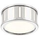 preview thumbnail 5 of 5, Kendal 2 Light Polished Nickel Flush Mount