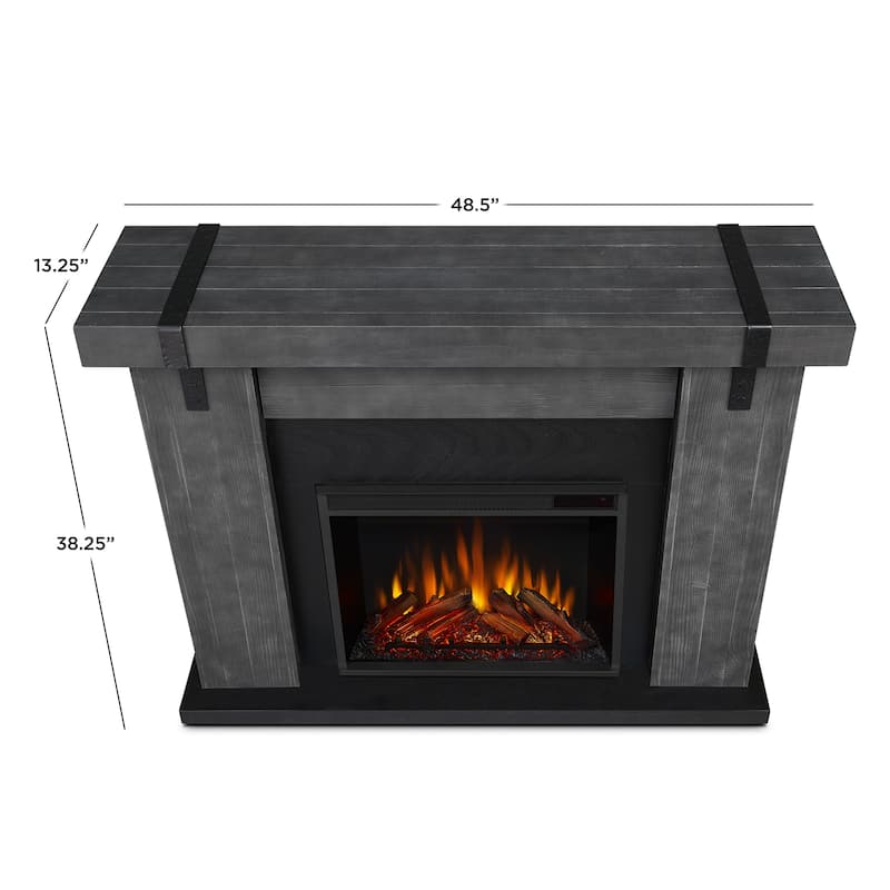 Aspen 48.5" Electric Fireplace in Gray Barnwood by Real Flame