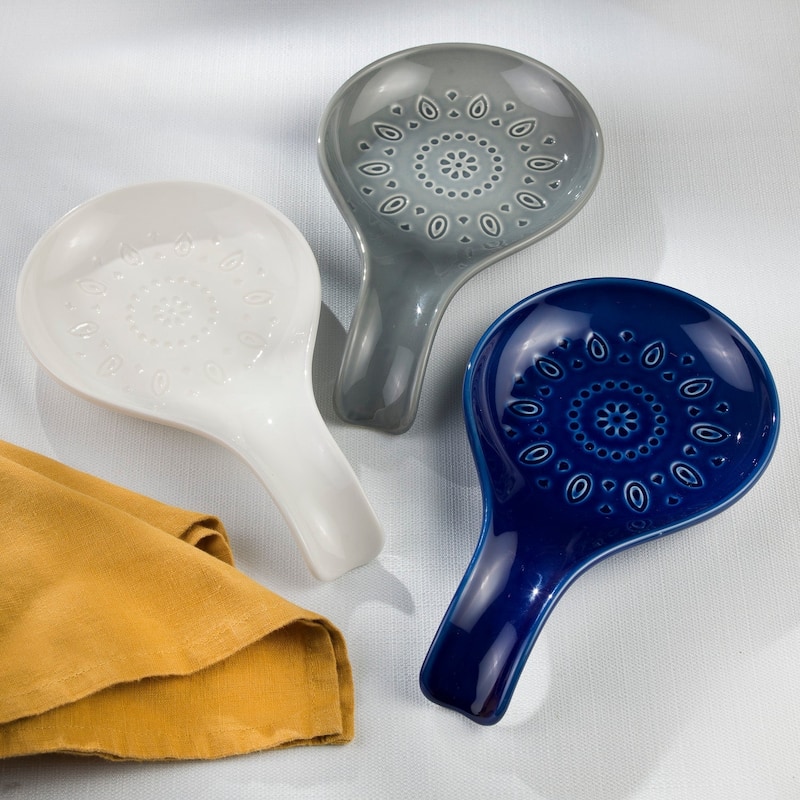 Euro Ceramica Fez Spoon Rest - Multi Color