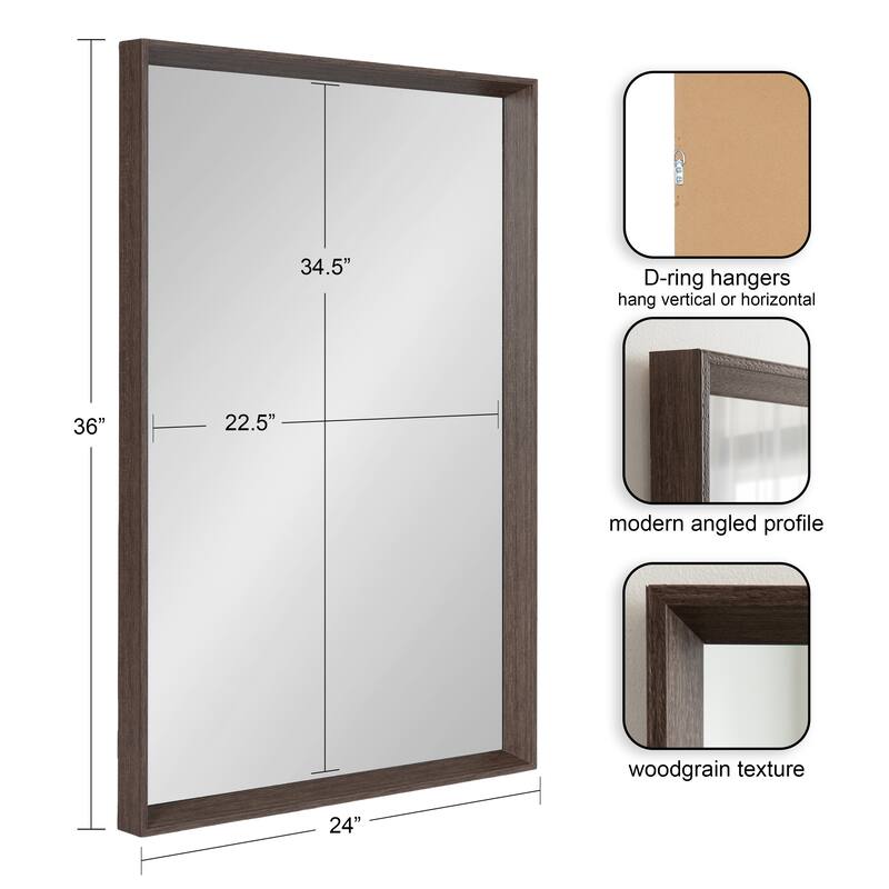 Kate and Laurel Quato Rectangle Wall Mirror