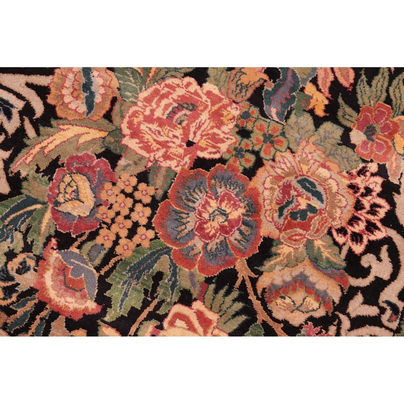 Akbar Pak Persian Oralia Black Rust Wool Rug 8 1 x 10 3 8