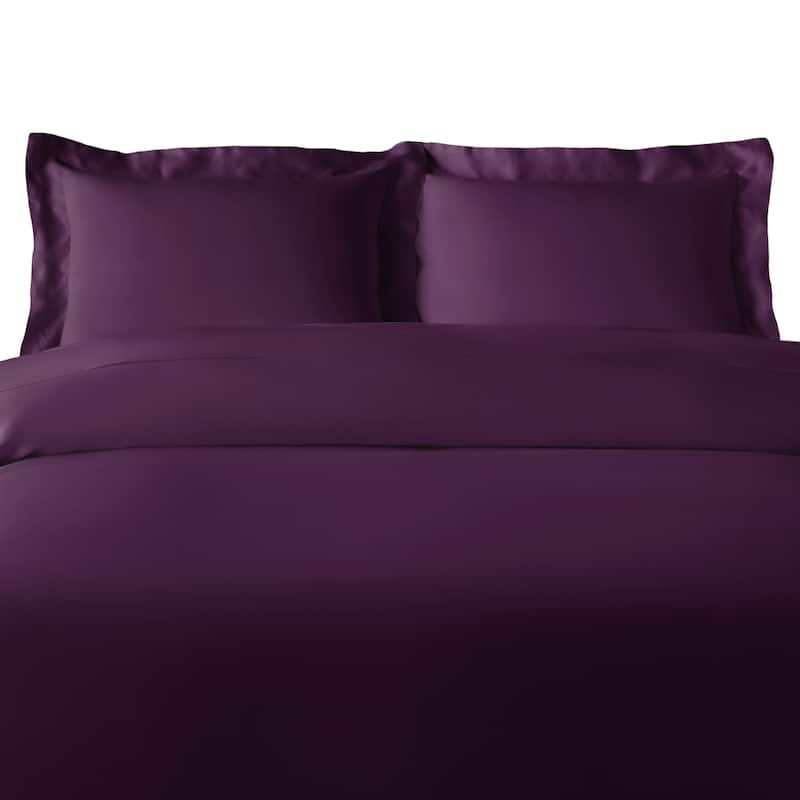 Superior 300 Thread Count Rayon From Bamboo Solid Duvet Cover Set