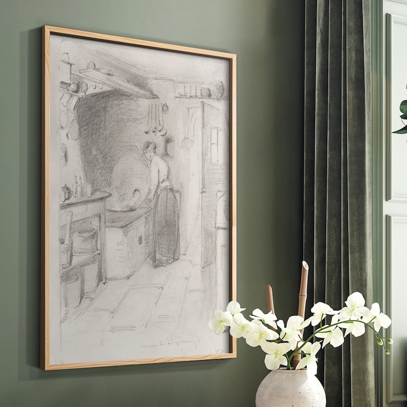 Vintage Sketch LIV -Framed Print