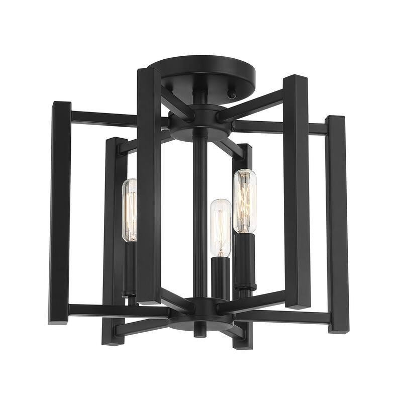 Savoy House Benson 3 Light 13" Wide Semi-Flush Ceiling Fixture