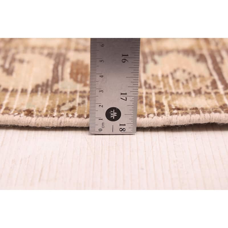 ECARPETGALLERY Hand-knotted Antalya Vintage Beige Wool Rug - 3'3 x 4'9