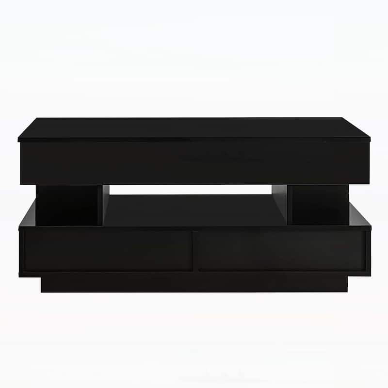 Modern Coffee Table with Adequate Hidden Compartment,with 2 Drawers