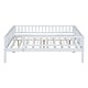 preview thumbnail 8 of 10, Versatile Wood Daybed with Trundle and Fence Guardrails, White