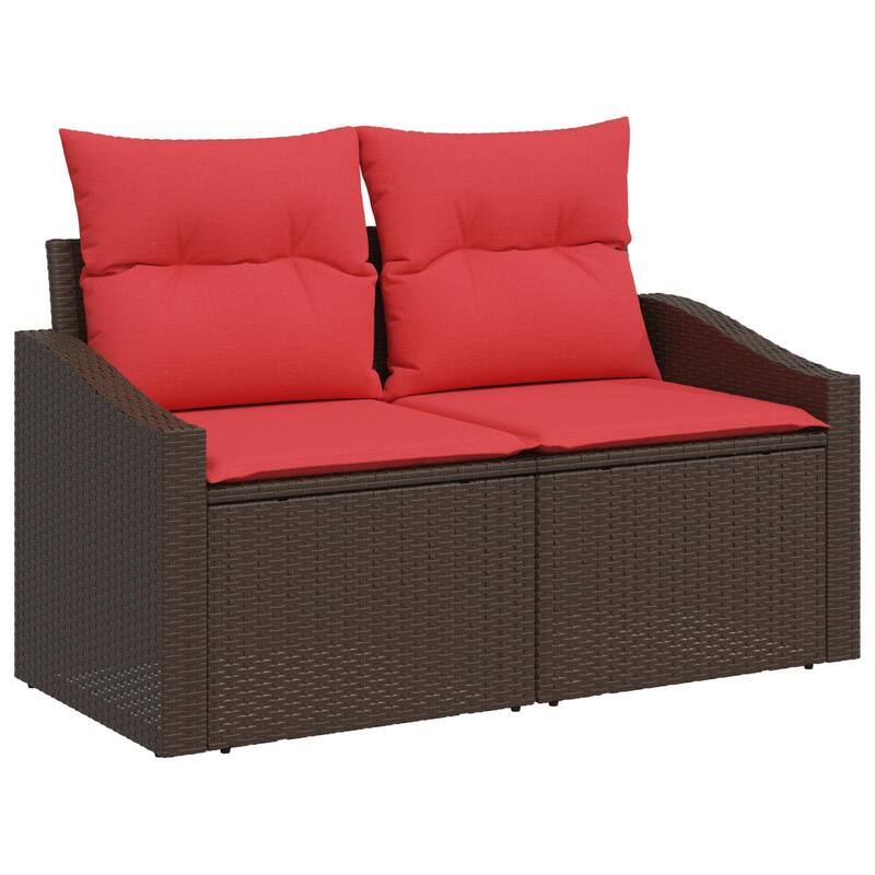 vidaXL 7 Piece Garden Sofa Set with Cushions - 91.9×48.6×27.2