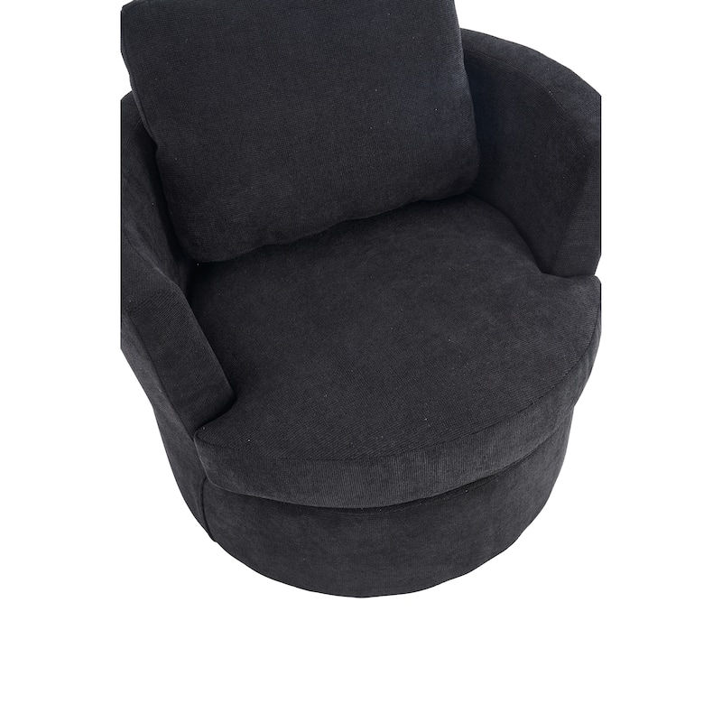 29.5" Polyester Swivel Arm Chair