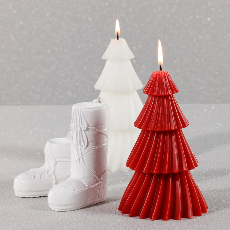 Twinkle Tree Decorative Holiday Candles, Set of 6