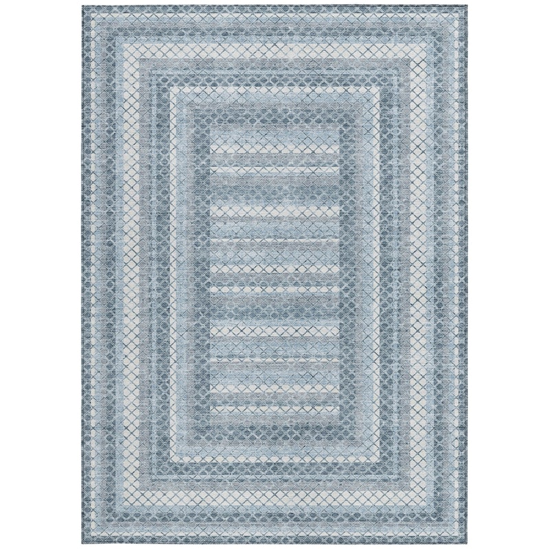 HomeRoots Geometric Transitional Rectangle Outdoor Rug