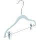 preview thumbnail 5 of 4, Blue Velvet Clothes Hangers with Clips for Baby Nursery and Kids Closet, Ultra Thin, Nonslip (12 Inches, 24 Pack)