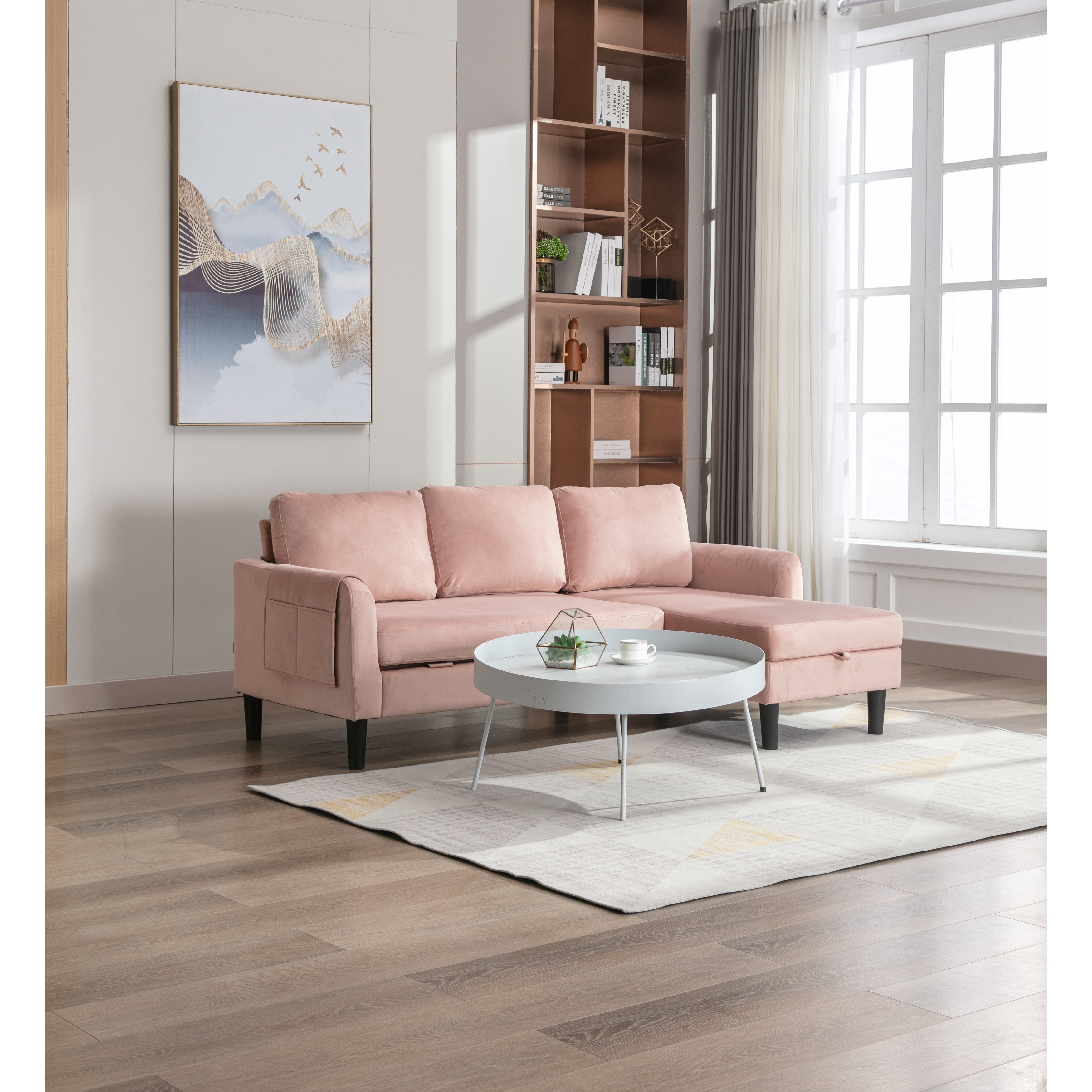 Pink sleeper deals sectional