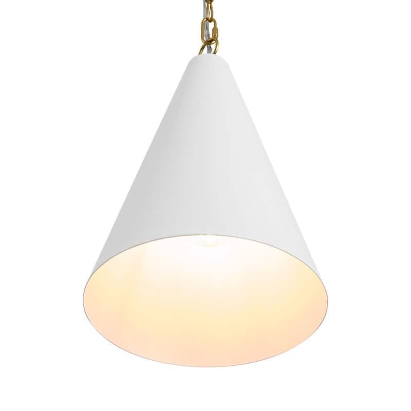 Modern 1-Light Dimmable Conical Single Pendant - N/A