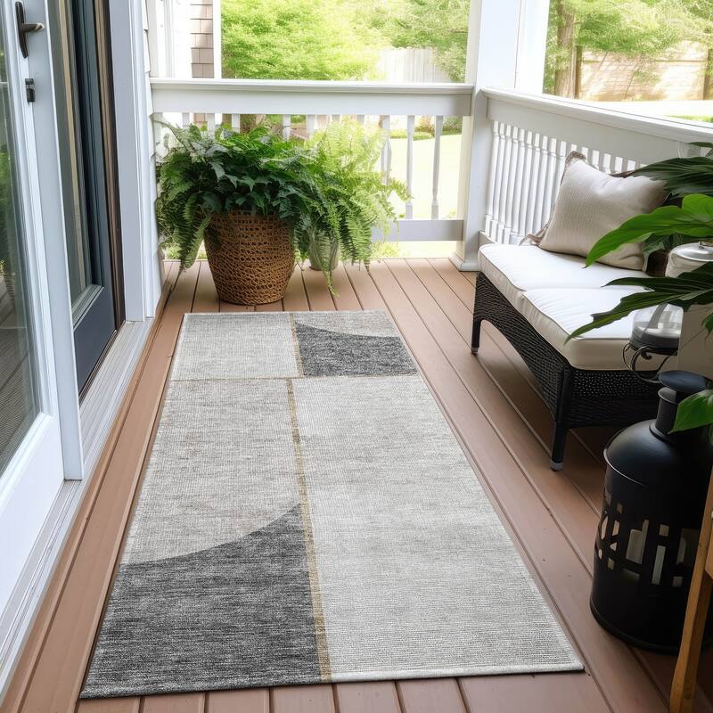 Machine Washable Indoor/ Outdoor Chantille Simple Modern Rug