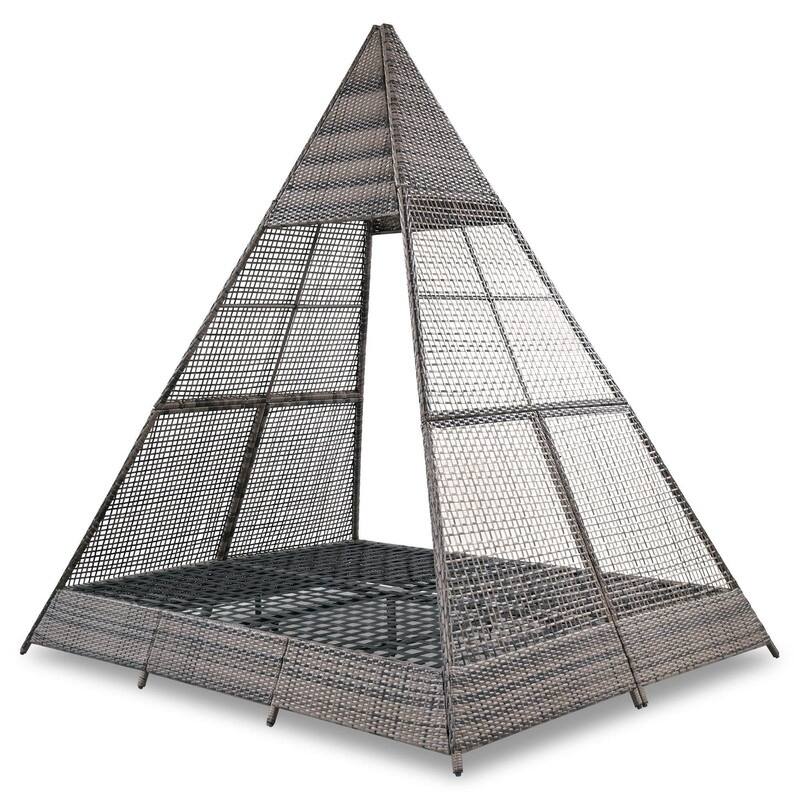 90" Wicker Outdoor Sunbed Patio Daybed with Cushions for Relaxation and Leisure