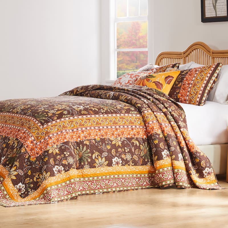 Barefoot Bungalow Audrey Cotton-Rich Reversible Quilted Bedding Set