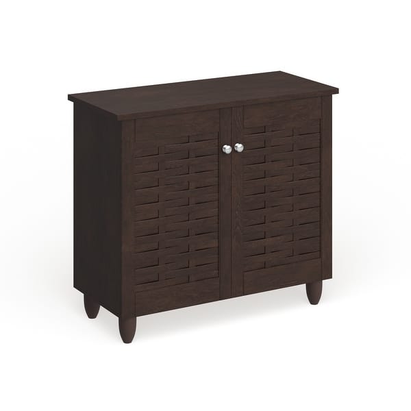 Strick & Bolton Vadym Dark Brown 2door Shoe Bed Bath