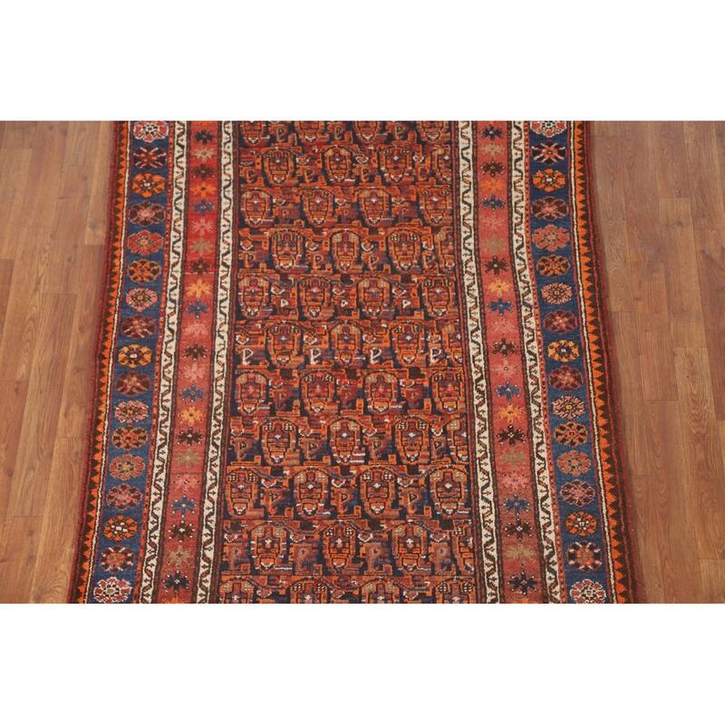 Malayer Persian Vintage Area Rug Hand-Knotted Wool Carpet - 4'3" x 6'7"