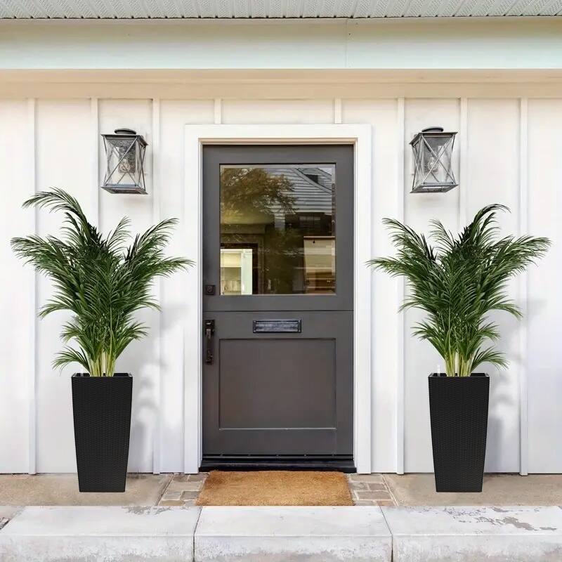 30" Tall Large Flower Pots Planter with Self-Watering Drainage Holes Inner Trays, Indoor Outdoor Plant Pot