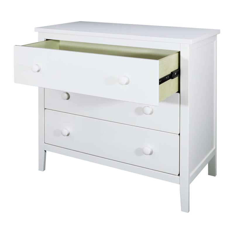 Stylish and Durable Solid Wood 3 Drawer Dresser with Smooth Glides