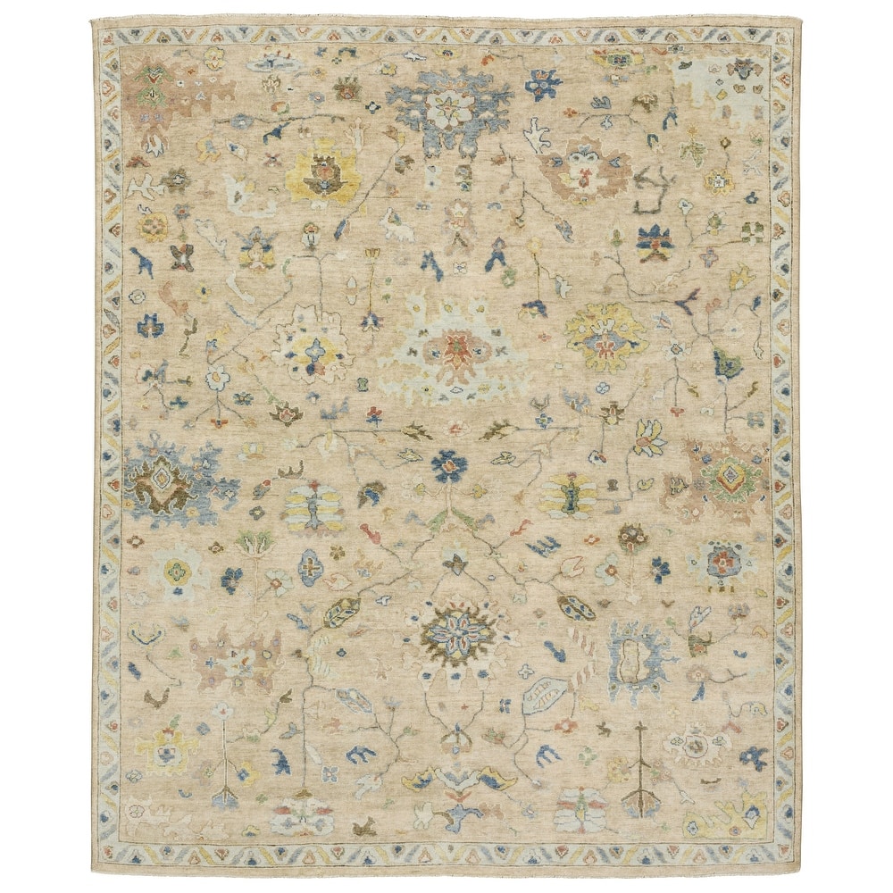 Style Haven Palma Wool Hand-Knotted Oriental Beige/ Multi Area Rug
