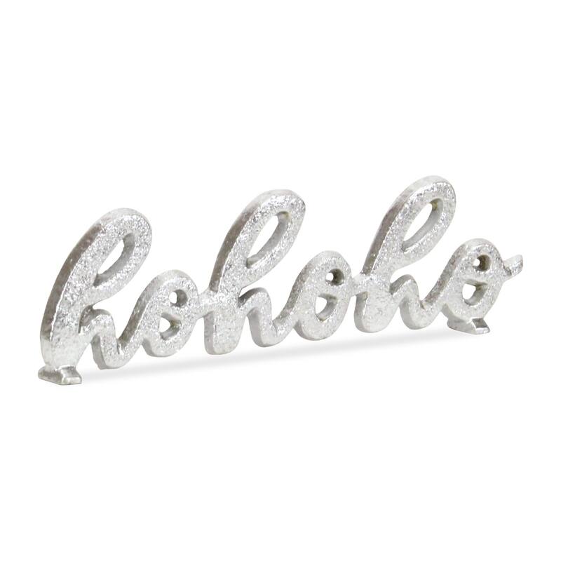Clara "hohoho" Cast Iron Table Sign