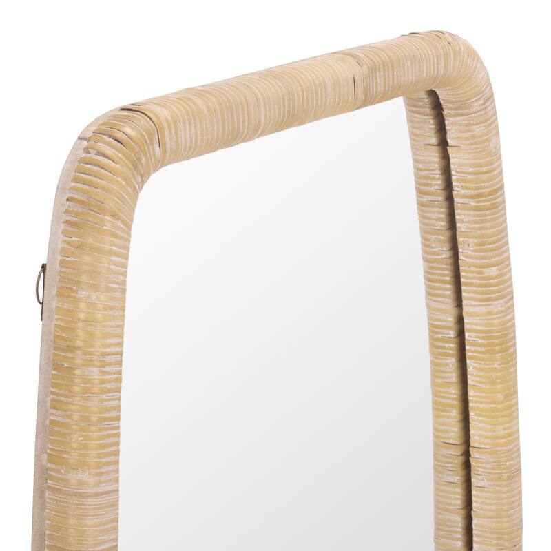 SAFAVIEH Home Lani - 21 x 30-inch, MDF/Rattan,Glass, Mirror - 21"W x 2"D x 30"H