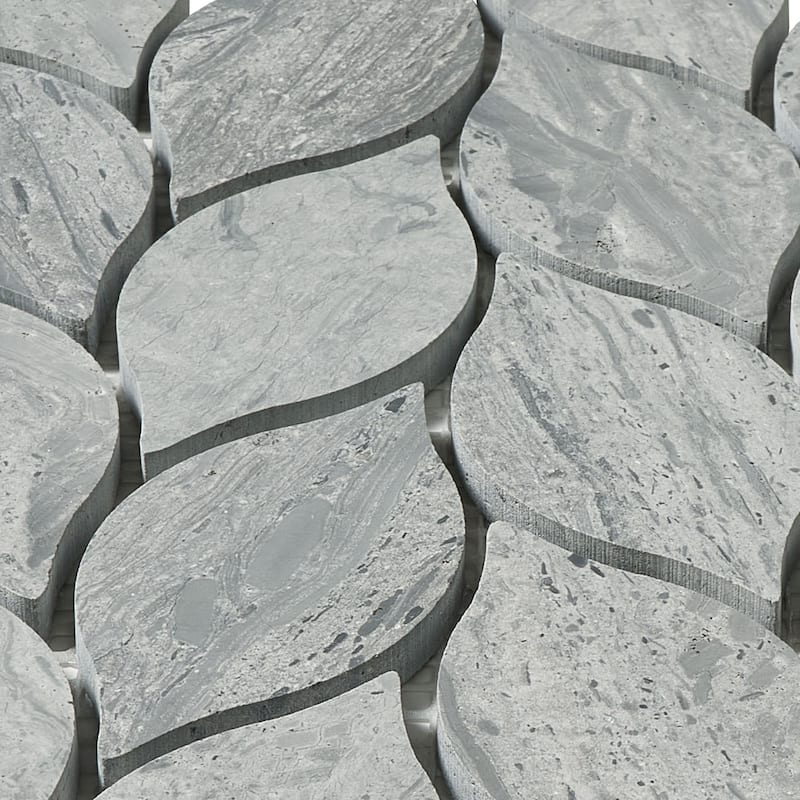 Marinewood Marble Leaf Honed Mosaic Tile