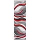 preview thumbnail 119 of 128, SAFAVIEH Hollywood Deep Mid-Century Modern Abstract Rug 2'3" x 10' Runner - Grey/Red