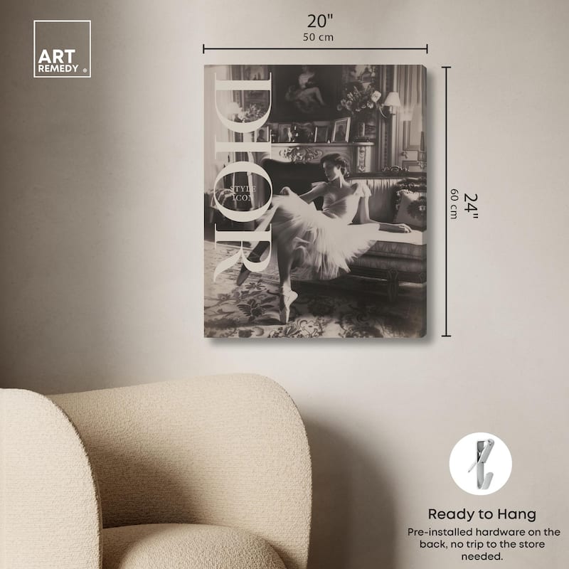 Style Ballerina Cover Canvas by Art Remedy, Gallery Wrapped