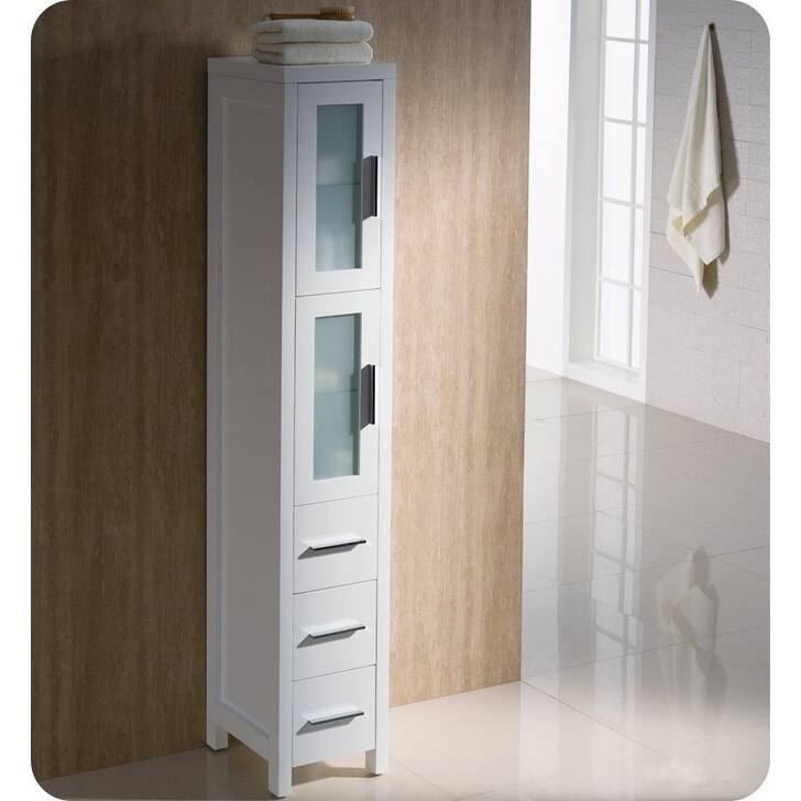 Fresca Torino 68-1/8" Plywood Free Standing Bathroom Linen Tower