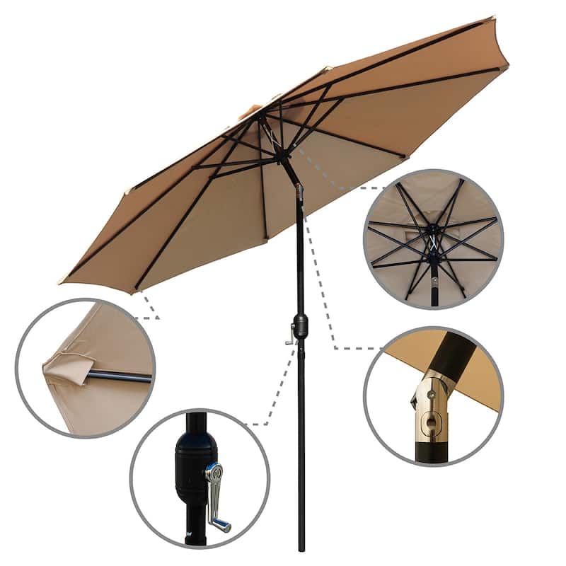 Maypex 9-foot Crank and Tilt Market Umbrella