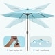 preview thumbnail 53 of 76, 9-ft Patio Market Umbrella with Tilting Pole, Waterproof & Breathable Canopy