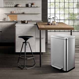 13 Gallon Stainless Steel Trash Can On Sale Bed Bath Beyond   13 Gallon Stainless Steel Trash Can 