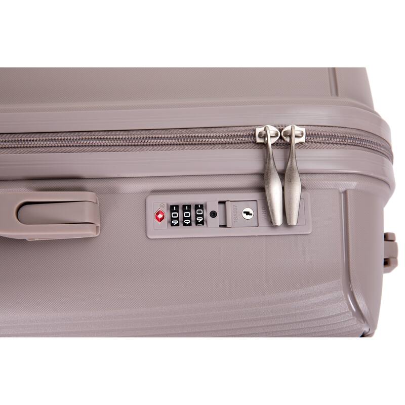Hardshell Suitcase Double Spinner Wheels PP Luggage Sets Lightweight Durable Suitcase with TSA Lock,3-Piece Set