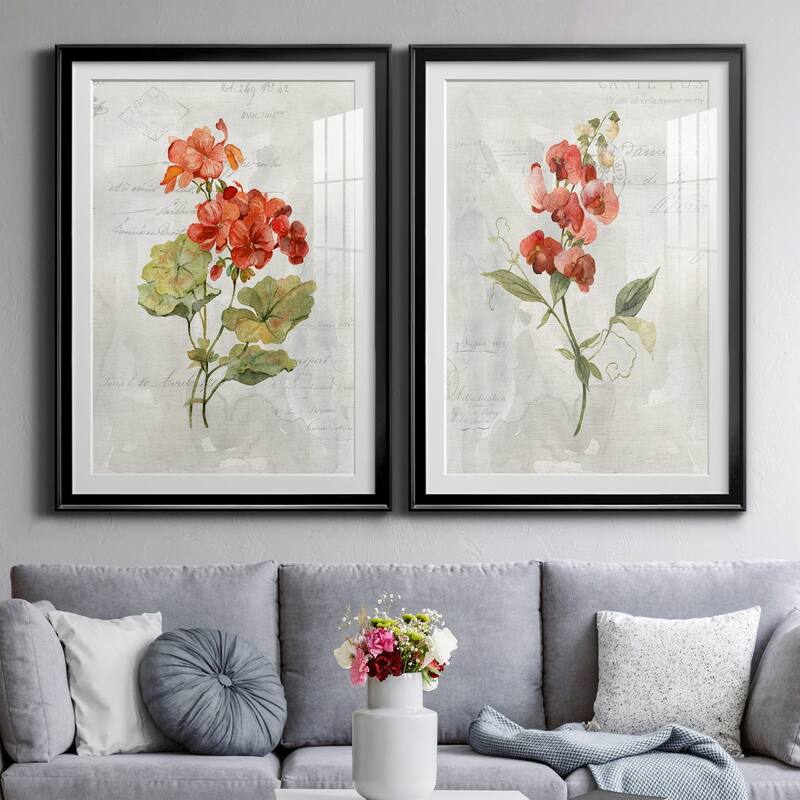 Linen Geranium Premium Framed Print - Ready to Hang