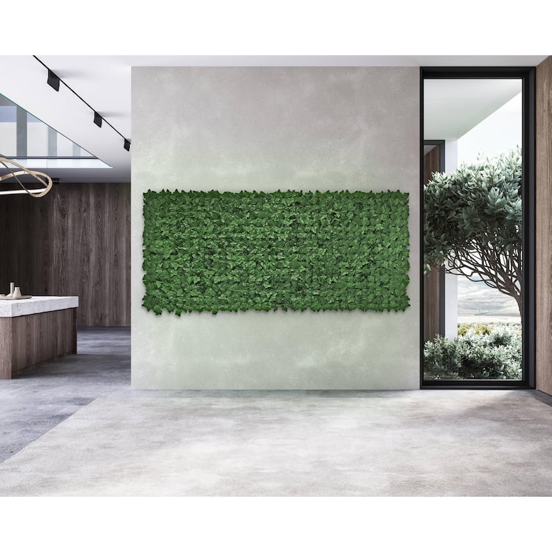 ColourTreeUSA 39" x 138" Artificial Hedges Faux Ivy Leaves Fence Privacy Screen Cover Panels  Decorative Trellis - 39" x 138"