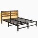 preview thumbnail 44 of 83, LED Platform Bed with Headboard&USB Charging Station
