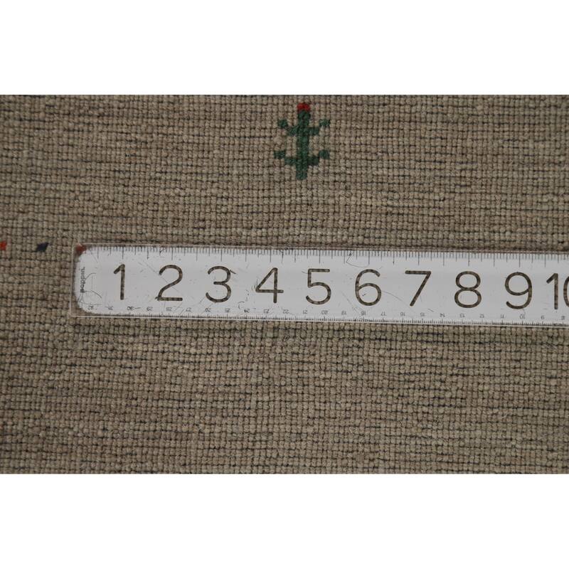 Hand Knotted Oriental 100% Wool Carpet Tribal Tribal Beige & Ivories Gabbeh Area Rug - 6' 6'' X 4' 7''