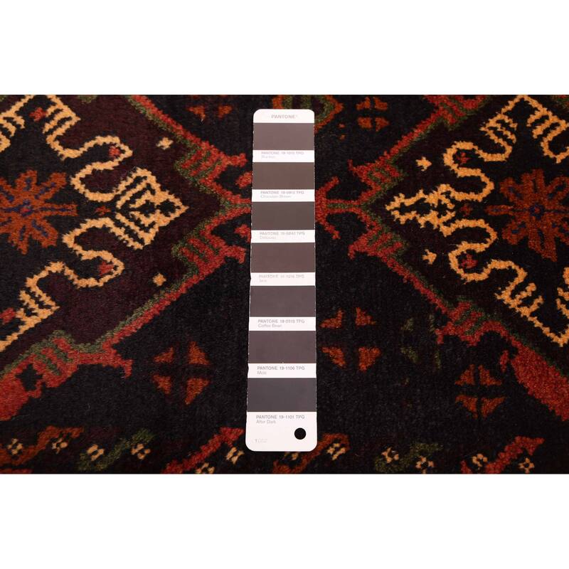 ECARPETGALLERY Hand-knotted Teimani Dark Navy Wool Rug - 4'2 x 6'11