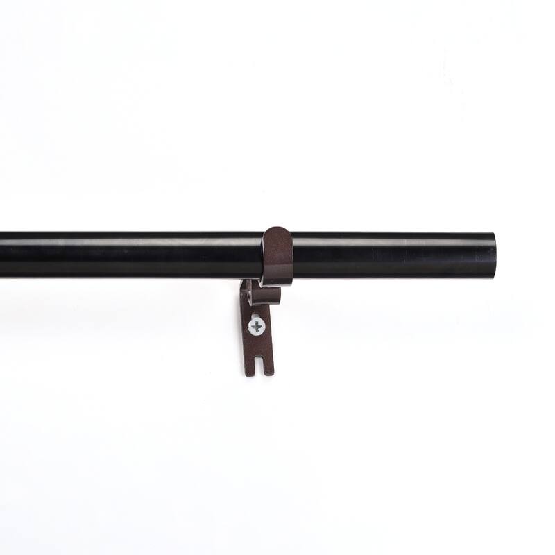 Curtain Rod Bracket Double for 18mm 27mm Drapery Rod, 122 x 51 x 16mm Brown