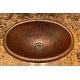 preview thumbnail 1 of 11, 19-in Oval Self Rimming Hammered Copper Sink (LO19RDB)